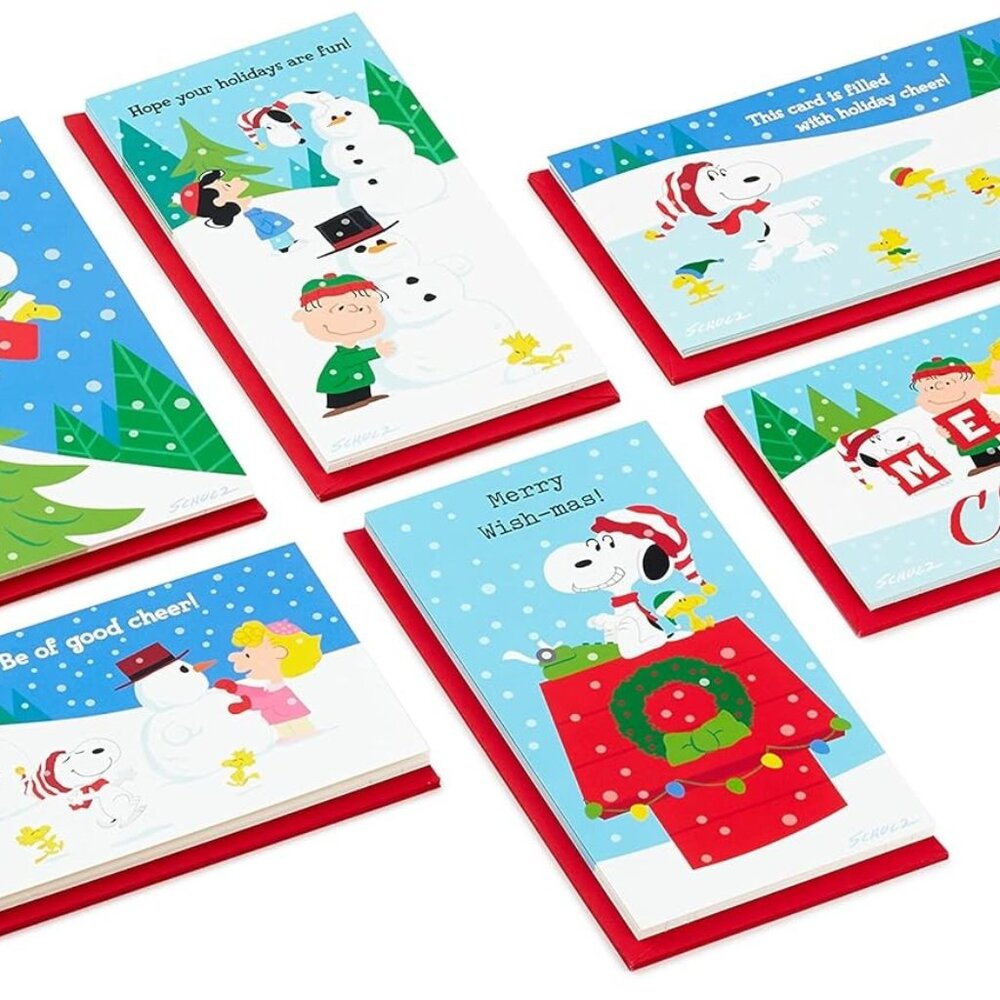 10 Hallmark Peanuts Snoopy Christmas Money Holders or Gift Cards & Envelopes NEW - Picture 2 of 6